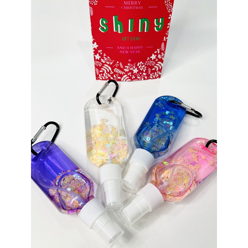 Bình xịt bầu dục 50ml tặng kèm kim sa và móc treo tiện dụng