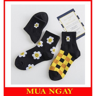 Tất nữ cổ cao thêu hoa nổi bật TN116