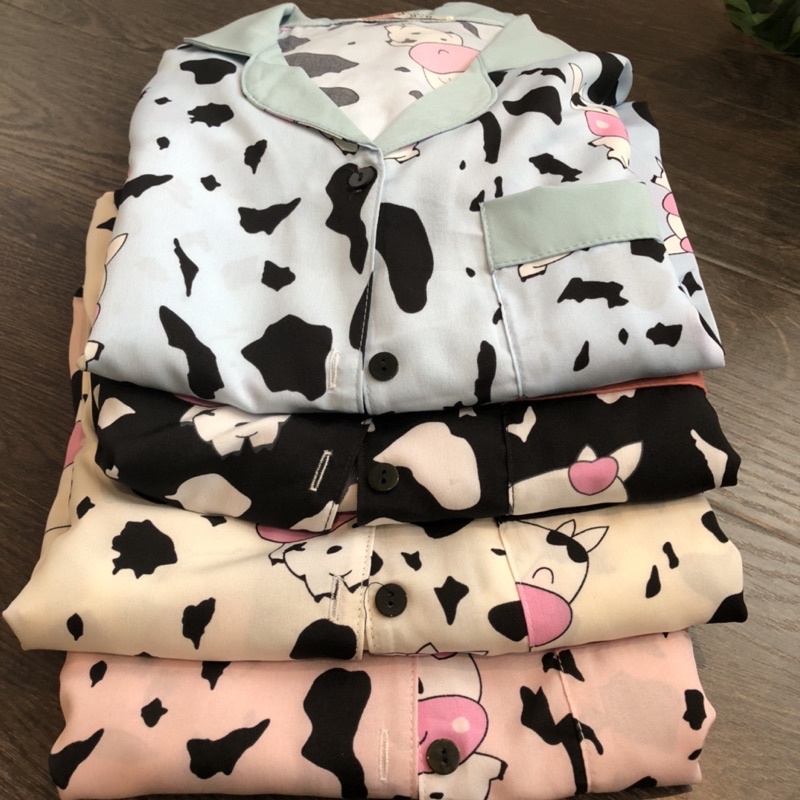 Đồ bộ pijama lụa thái tay dài quần dài fom dưới 58 kg màu siêu đẹp