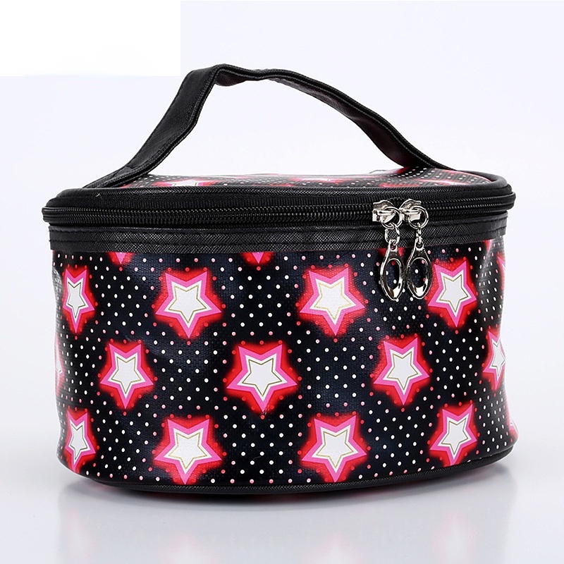 Túi Da PU Hình Trụ Đựng Mỹ Phẩm Tiện Dụng