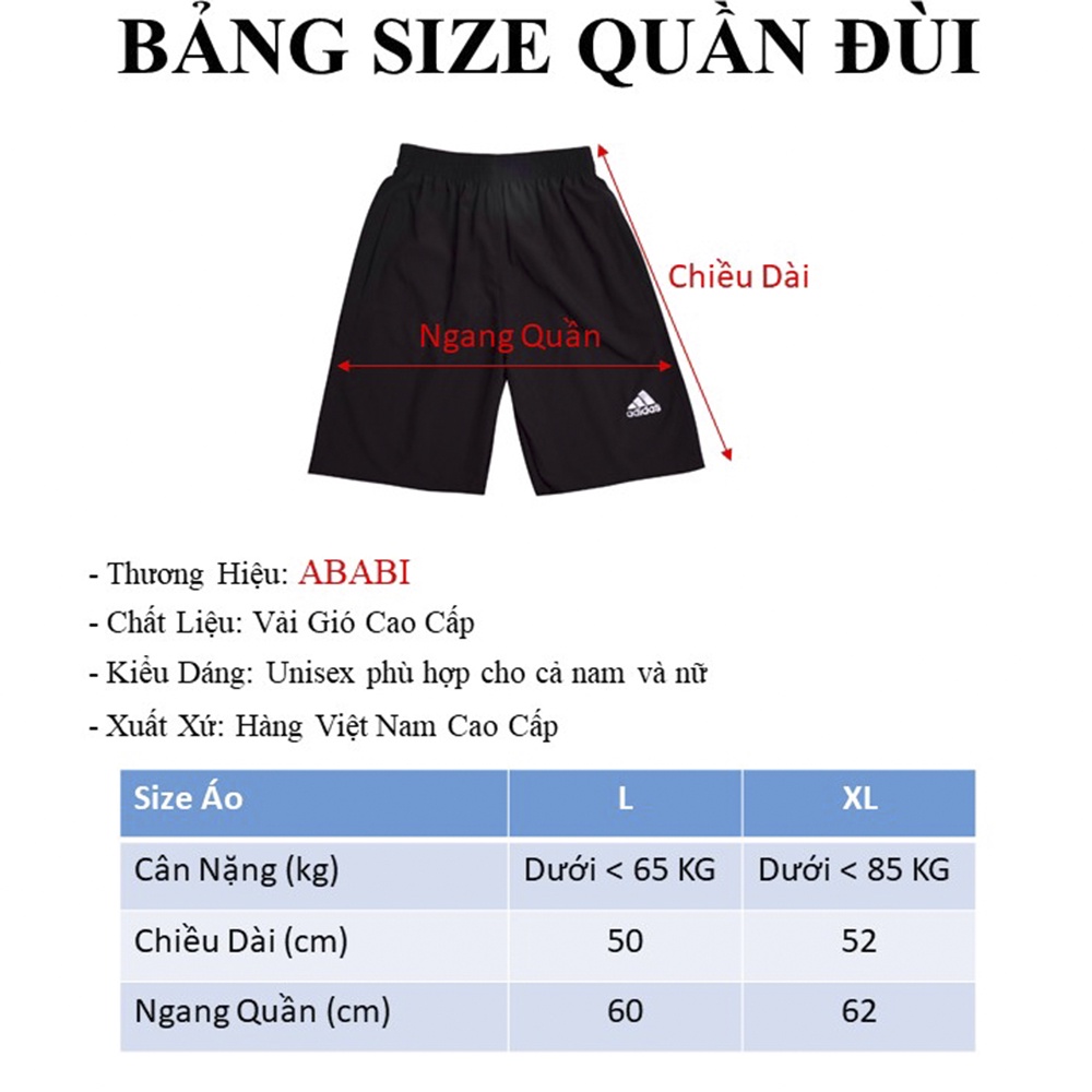 Quần đùi nam thể thao mặc nhà mùa hè thoáng mát thoả mái rẻ đẹp 2 túi khoá cao cấp chính hãng ABATI