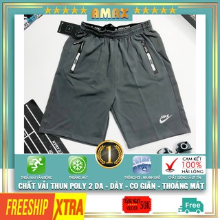 Quần sọt nam short nam thể thao đẹp Xám quần đùi nam thể thao lưng thun cao cấp có size lớn cho người mập big size
