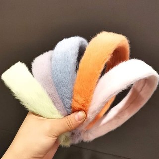 🍰Bờm tóc lông thỏ mịn bản to,băng đô cài tóc