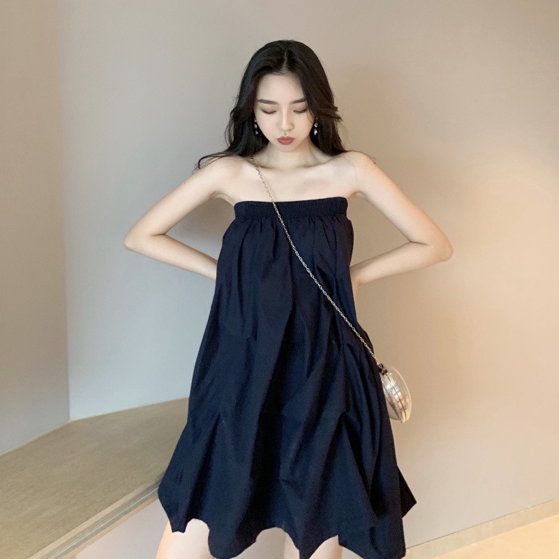 Đầm babydoll đơn sắc xoè công chúa J0078 | BigBuy360 - bigbuy360.vn