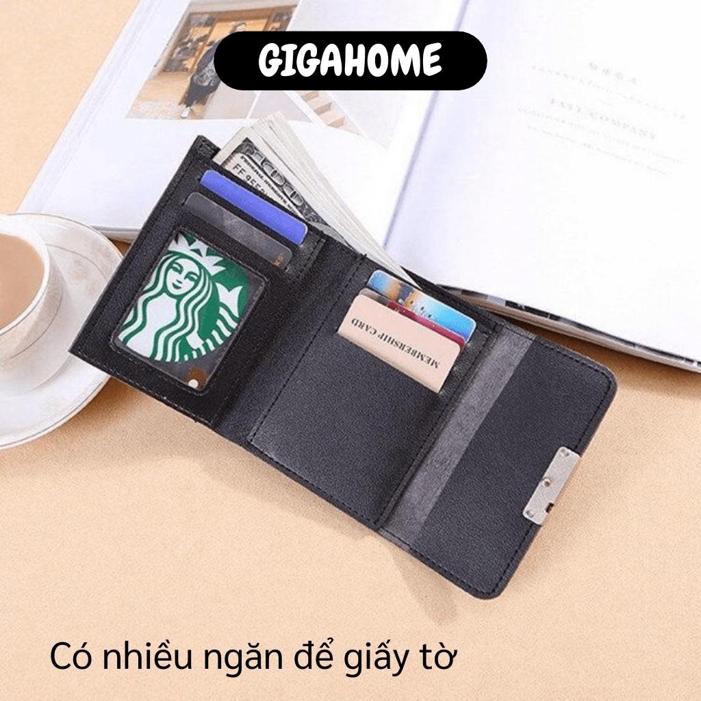 Ví Nữ Ngắn GIGAHOME Bóp Da Cầm Tay Mini Đẹp Cao Cấp Nhỏ Xinh Đựng Thẻ Tiền Nhiều Ngăn 8334