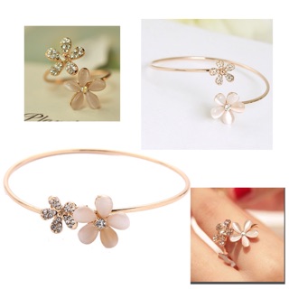Combo set lắc vòng nhẫn nữ cỏ 3 lá may mắn