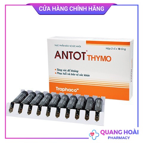 Antot Thymo Traphaco - Bổ sung vitamin, tăng cường sức đề kháng cho bé ( hộp 2 vỉ x 10 ống )