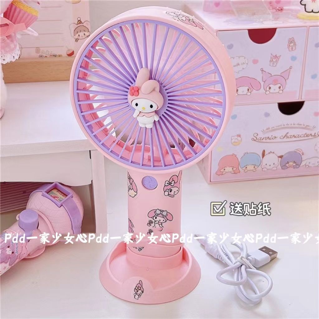 Quạt sạc USB cầm tay họa tiết chú thỏ Cinnamon dễ thương