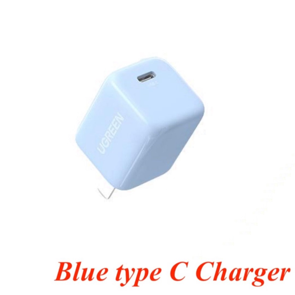 Ugreen 60899 20W Light Blue qc4.0 pd3.0 USB type C Fast Charger US foldable plug CD249