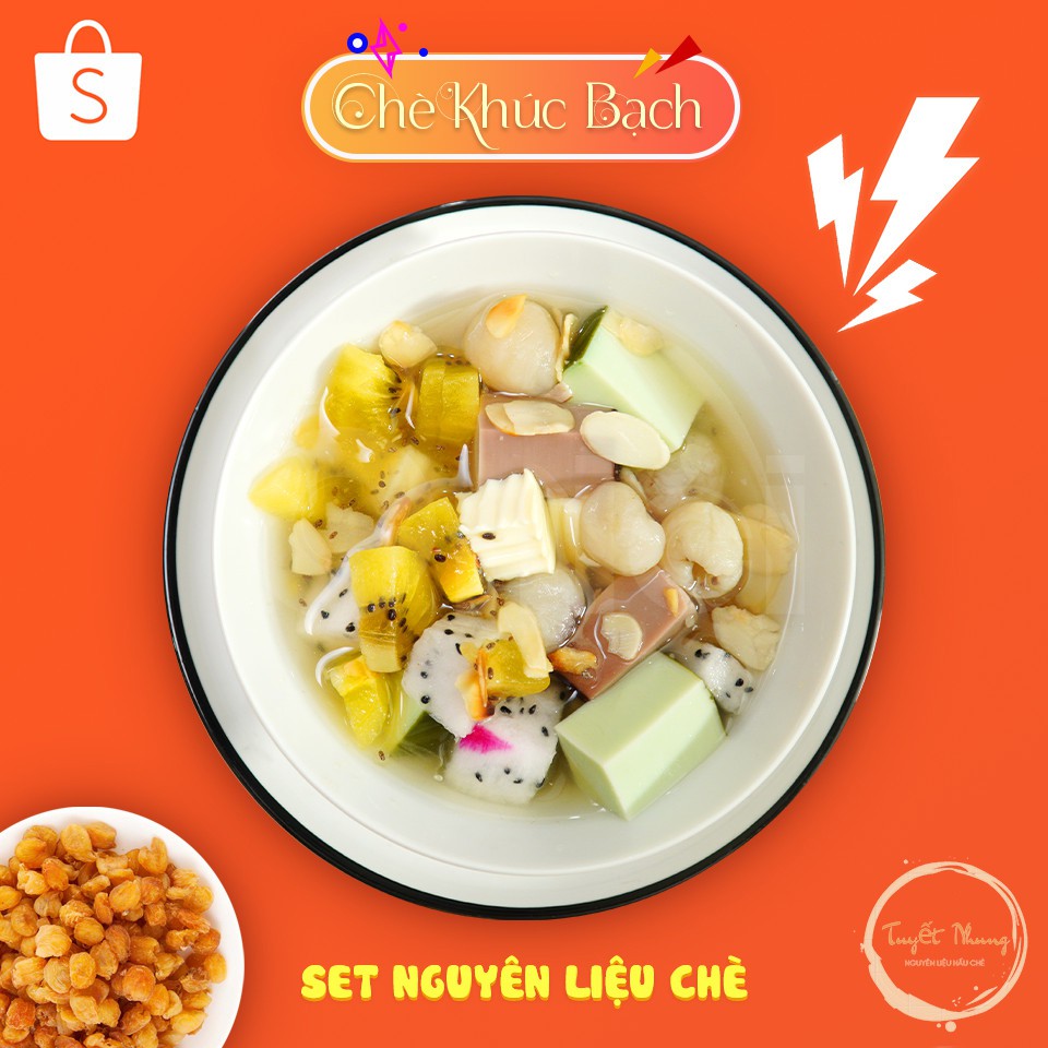 [ Now Ship] Set Chè Khúc Bạch Tự Nấu (Set Lớn 20 -22 Chén) Tặng Kèm Công Thức - TUYẾT NHUNG