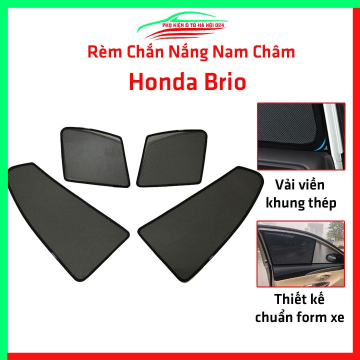 Bộ rèm chắn nắng Honda Brio cố định nam châm thuận tiện