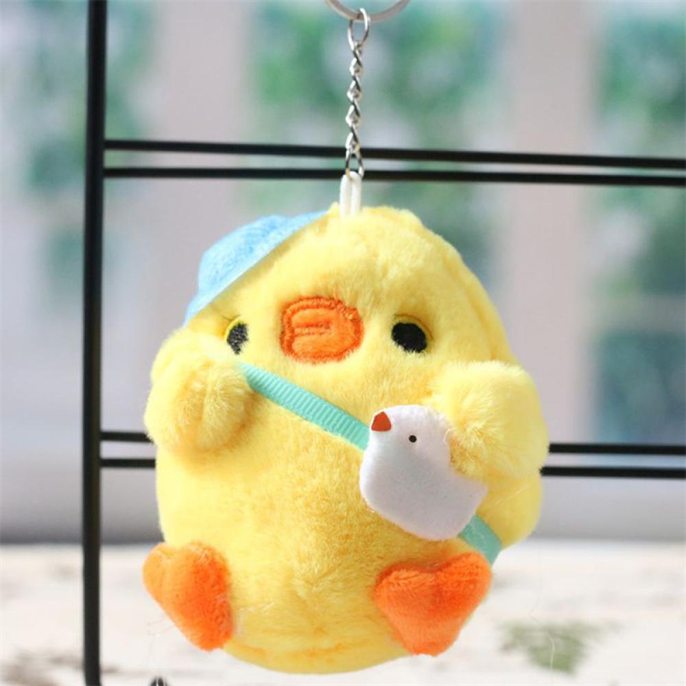 Móc Khóa Hình Gà Nhồi Bông 10cm Dễ Thương E2O8