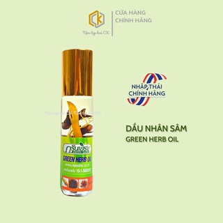 Dầu lăn nhân sâm Green Herb Oil Thái Lan 8ml