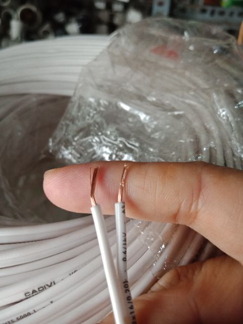 [màu trắng] Dây điện đôi mềm Cadivi 2x0.5(2x16)