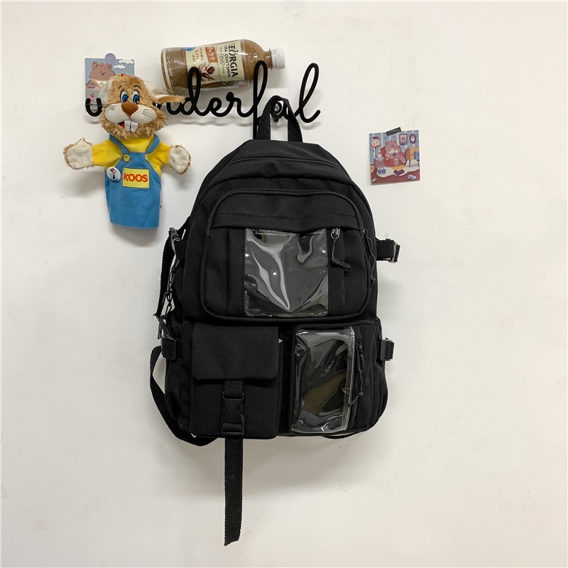 Balo cặp ulzzang basic nữ thời trang đi học đi chơi du lịch giá rẻ đựng vừa laptop canvas HỘP TRÊN | steven