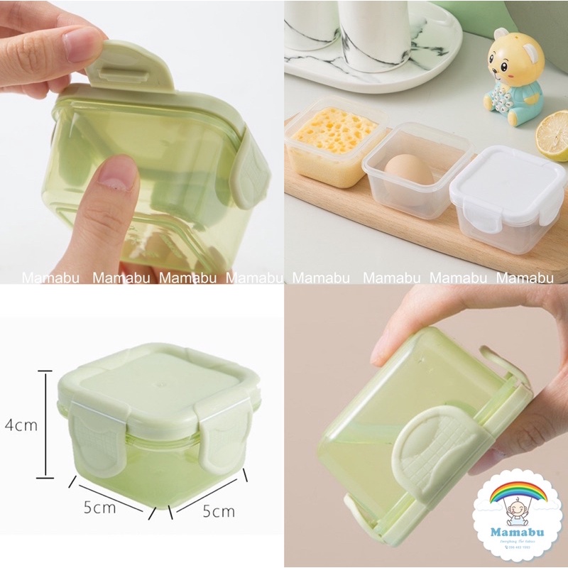 Hộp Trữ Đông Đồ Ăn Dặm Có Nắp Cho Bé Dung Tích 60ml Bảo Quản Thực Phẩm Chống Rò Rỉ Chịu Nhiệt Cao An Toàn Cho Bé Mamabu