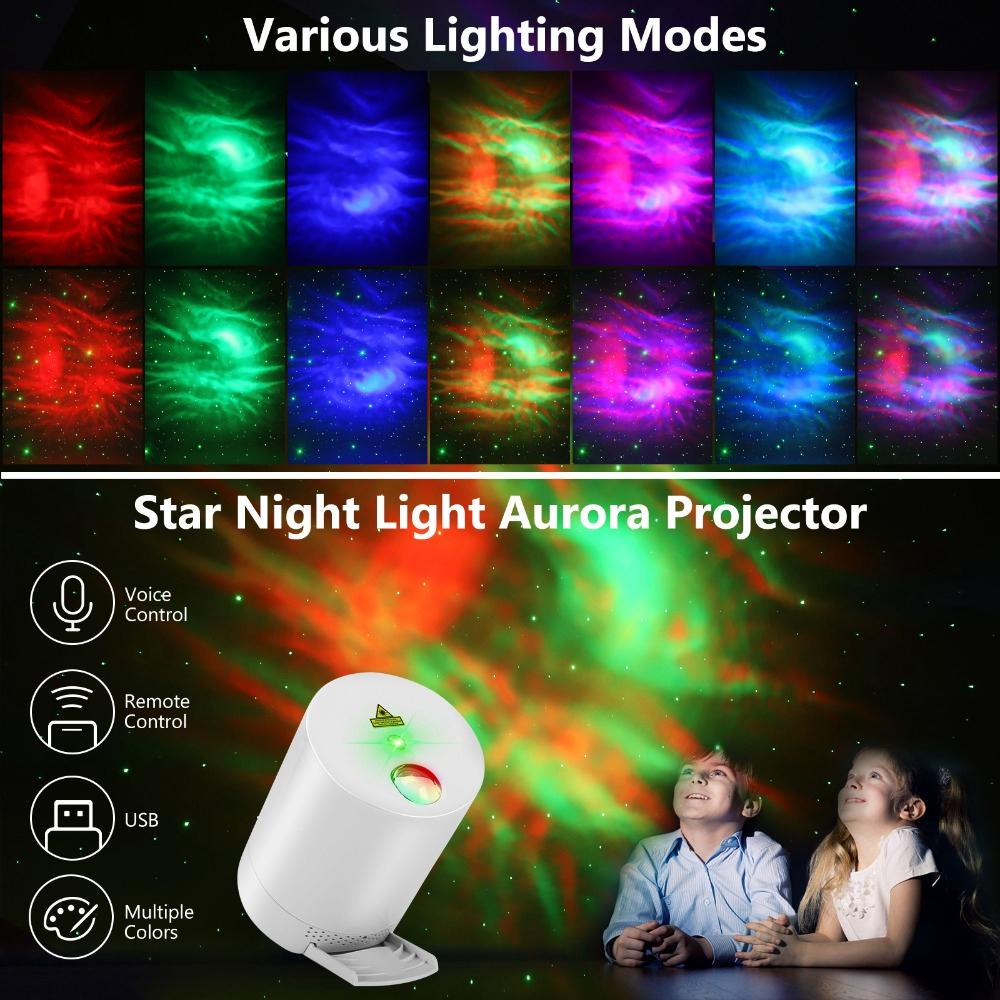 YIYU Đèn Chiếu Tạo Hiệu Ứng Bầu Trời Sao Đám Mây Phát Nhạc Điều Khiển Từ Xa Gắn Trần Nhà Trang Trí