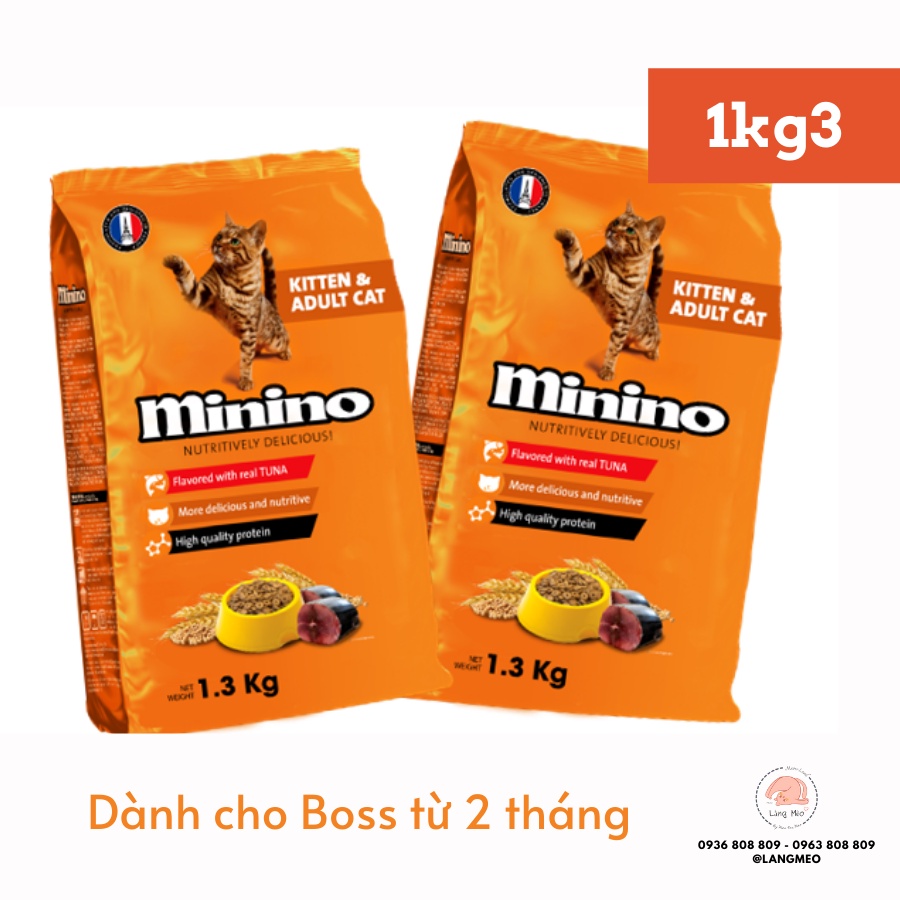 Hạt thức ăn khô cho mèo Minino Tuna