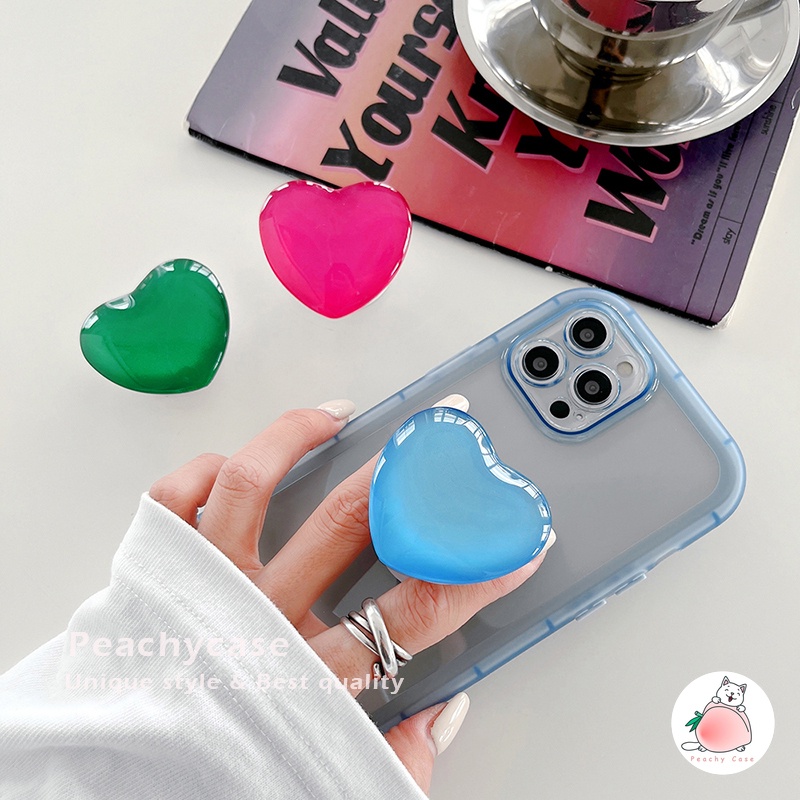 Giá Đỡ Điện Thoại Hình Trái Tim Bằng Thủy Tinh Nhiều Màu Sắc