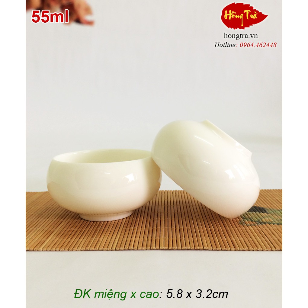 Chén sứ bạch định CS52