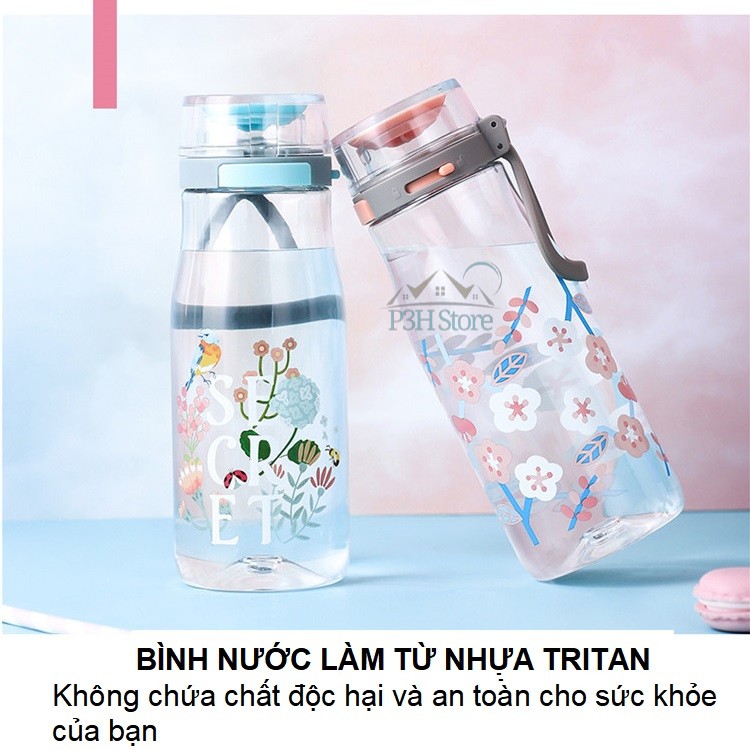 Bình Nước nhựa Tritan Lock&amp;Lock One Touch dung tích 500ml ABF687