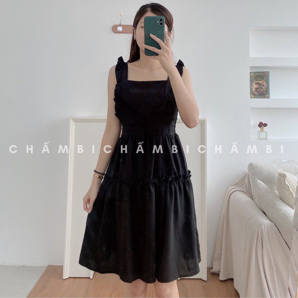 Đầm Xòe 2 Dây Cánh Tiên Chun Lưng freesize<53kg - V.011 | BigBuy360 - bigbuy360.vn
