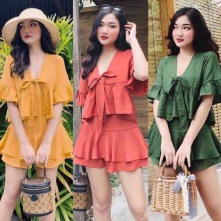 Sét bộ quần giả váy