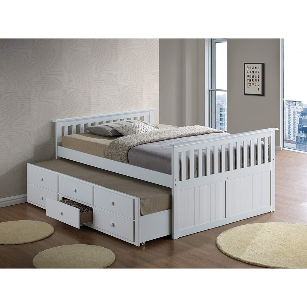 Giường Tầng Hộp Viking - 1m2 -Trắng