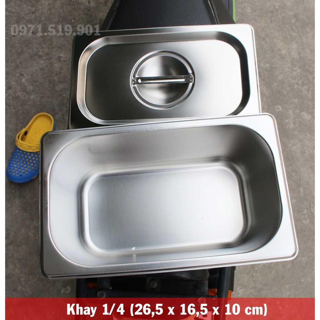 Khay đựng thạch trà sữa inox 304 cao cấp nhập khẩu (loại sâu 10cm)