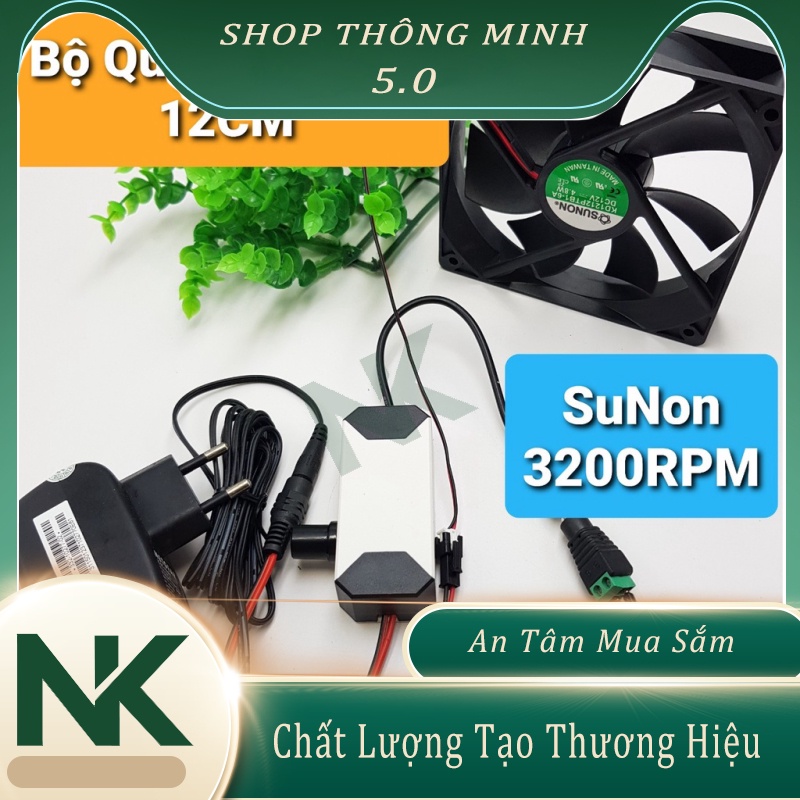 Bộ quạt tản nhiệt hút mùi có điều tốc 12V các kích thước 6CM 8CM 9CM 12CM Quạt an toàn tiện dụng