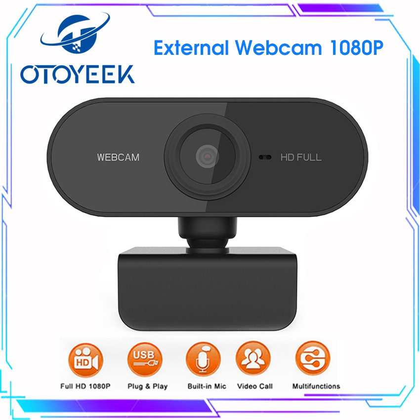 Webcam OTOYEEK dùng gọi video camera HD lấy nét tự động tích hợp micro chống ồn kết nối USB cho máy tính