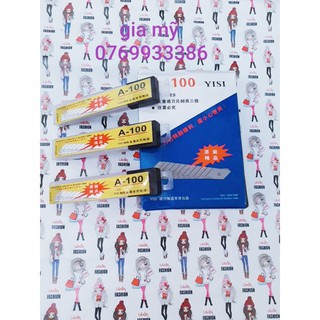10 hộp 100 lưỡi dao rọc giấy.