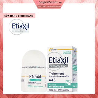Lăn khử mùi da nhạy cảm Etiaxil Detrantspirant Assilles Peaux Sensibles ( Xanh - 15mL )