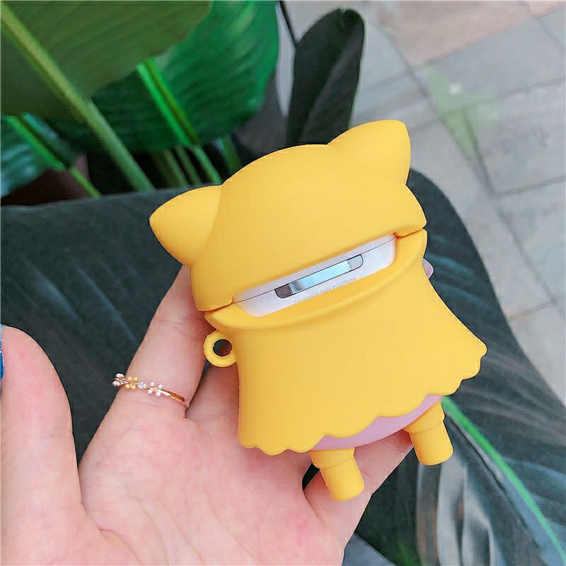 Vỏ bọc Case bao TPU cho tai nghe Airpods 1,2, i11, i12 hình lợn hồng đi mưa siêu kute