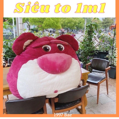 Gối Lotso Hugging Bear Disney XXXL size 1m1 thơm strawberry xinh xắn 🍓