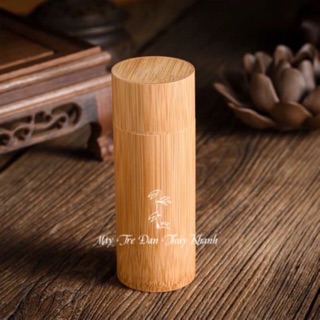 Hộp đựng trà bằng gốc tre, ống tre đựng trà