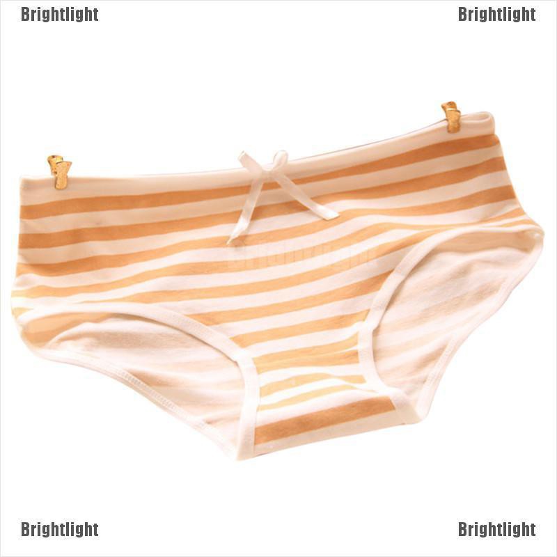 Quần Lót Kẻ Sọc Đính Nơ Đáng Yêu Cho Nữ