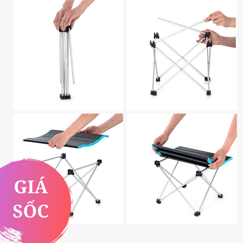 Bàn Xếp Dã Ngoại Di Động Cầm tay Siêu nhẹ cho Du Lịch Picnic Cắm Trại Câu cá NatureHike NH19Z008-Z