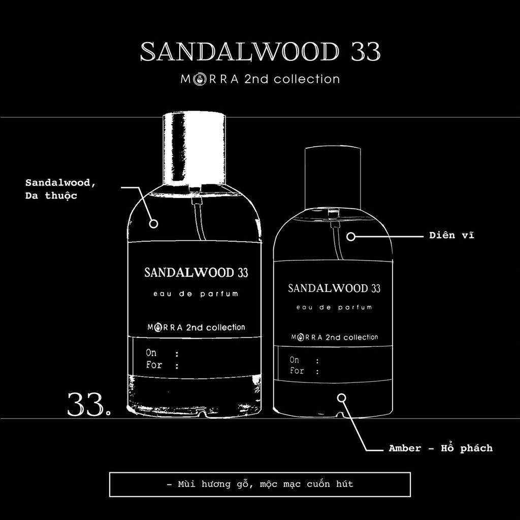 Nước hoa Morra Sandalwood 33 - 30ml | Thế Giới Skin Care