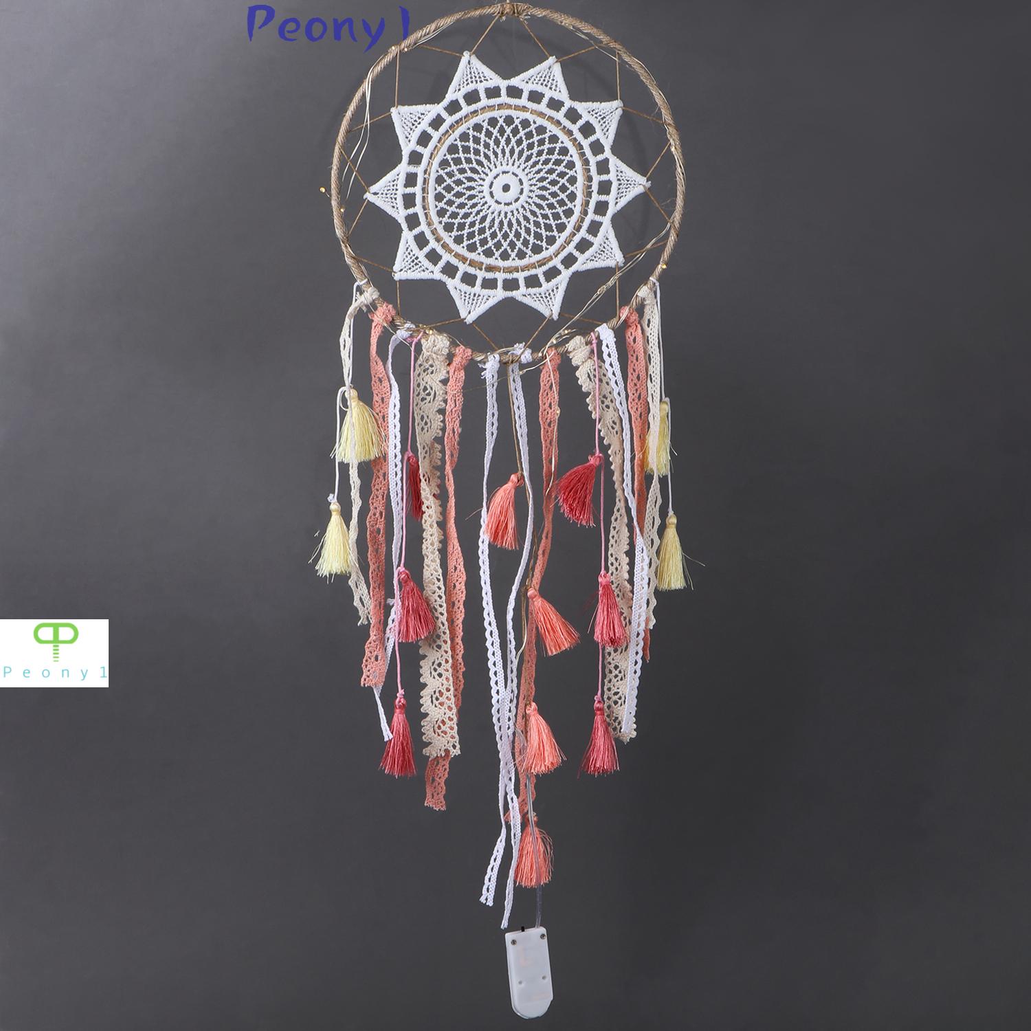 Dream Catcher Có Đèn Led Phối Tua Rua Phong Cách Boho Thời Trang Trang Trí Phòng Ngủ / Làm Quà Tặng