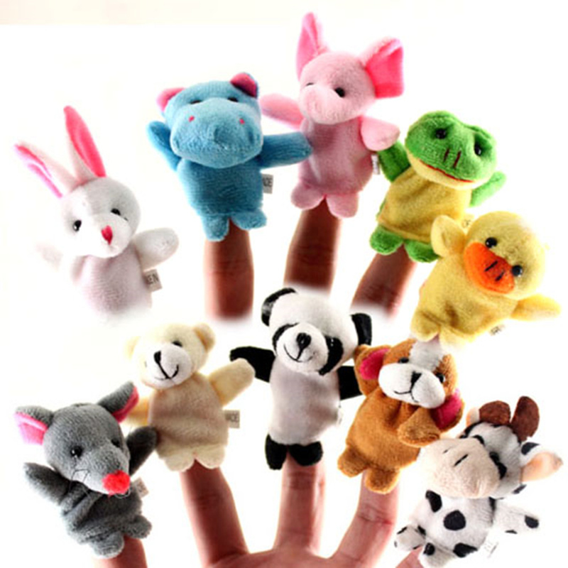 Set 10 Con Rối Ngón Tay Hình Động Vật Hoạt Hình Dễ Thương