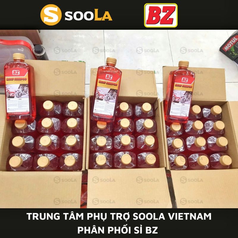 Nước rửa xe máy ô tô BZ bóng loáng, xà bông rửa xe BZ Gloss Shampoo, ô tô xe máy 1000 ml
