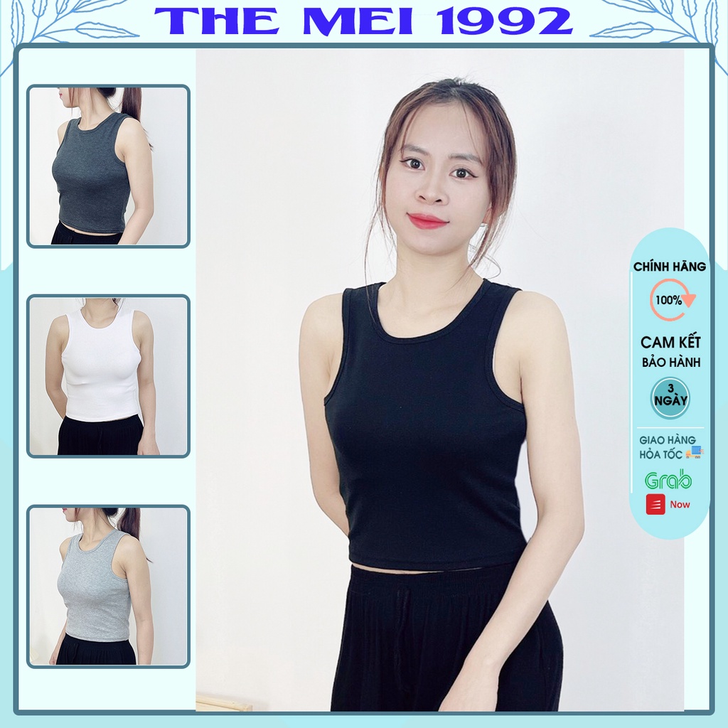Áo ba lỗ nữ THE MEI 1992 cao cấp - Áo ba lỗ dáng ôm sát nách màu trơn basic chất liệu cotton mềm mịn thoáng mát 2022