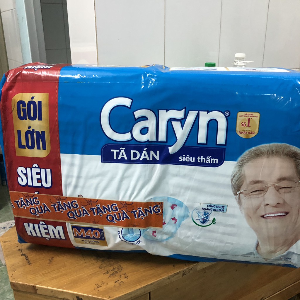 Tã dán người lớn siêu thấm Caryn M40, M - L 40