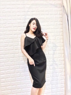 Ảnh thật Đầm lệch vai bèo