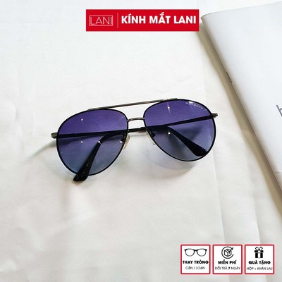 Kính mát nam nữ thời trang Lani 3537 kiểu phi công chống uv tia cực tím