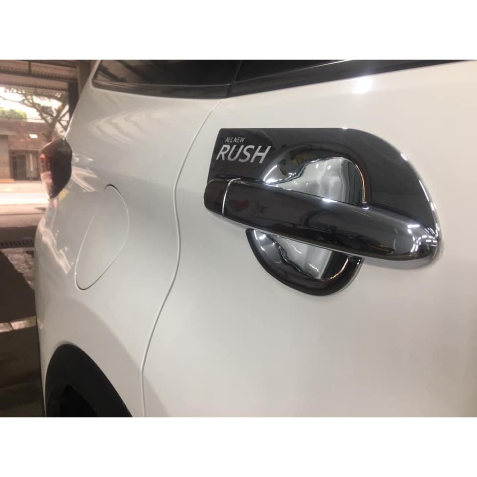 Bộ ốp tay nắm cửa, hõm xe Toyota Rush mạ crom cao cấp