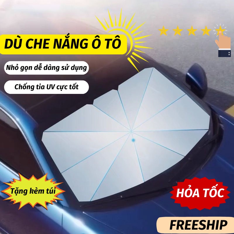 Dù Che Nắng Kính Lái Ô Tô Ô Chắn Nắng Cách Nhiệt Bảo Vệ Nội Thất Gấp Gọn Tiện Dụng Dù Che Mưa Toki