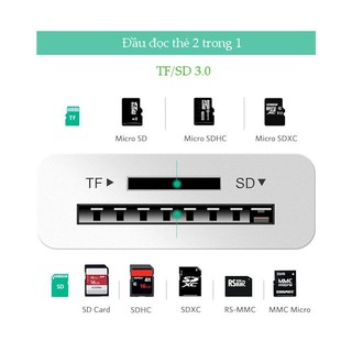Đầu đọc thẻ TF/SD cổng USB type C gen 1 tốc độ 5Gbps 20Cm Ugreen 40380
