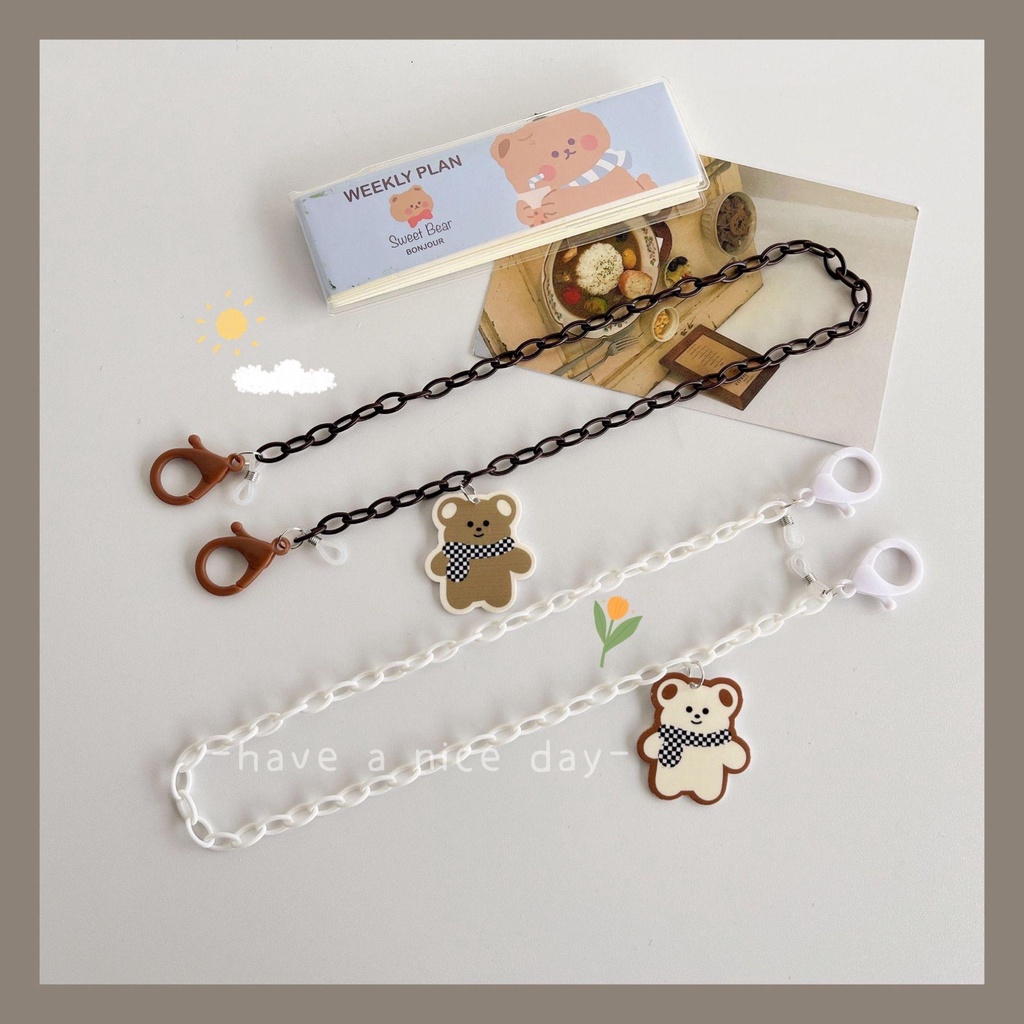 Dây đeo khẩu trang gấu đang yêu cho bé